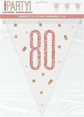Produktbild von Wimpelkette HB Glitz 274cm Rosegold #80