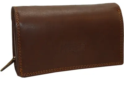 Produktbild von Schlichte Damen Geldbörse Money Bag Druckknopfverschluss (braun)