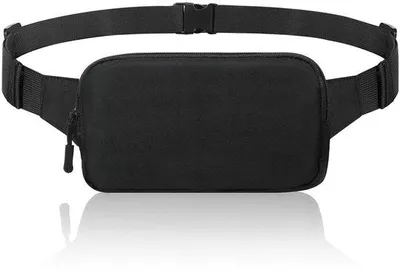 Image de Poche de hanche Famanu avec bandoulière réglable, idéale pour le sport et les loisirs - Noir