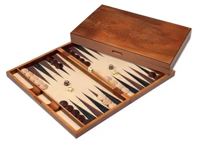 Produktbild von Philos Backgammon Spiel groß mit Magnetverschluss Holzbrett