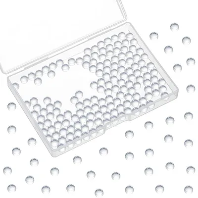 500 Glaskugeln ohne Loch, 6 mm, klar, rund, für DIY-Schmuck