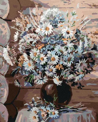 Produktbild von Zuty - Malen nach Zahlen - MARGERITEN IN DER VASE, 40x50 cm, ohne Keilrahmen