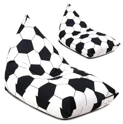 XXL Zitzakbezug ohne Füllung, 250 l, Fußball-Design, 127x72x72 cm