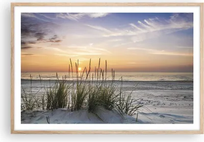 Produktbild von Gerahmtes Poster - Rahmen in heller Eiche - Westen Sonne Strand - 91,5x61 cm - Wand Bild - Wanddeko - Wandbilder - Wandposter - Bilderrahmen - Bilder - Kunstdruck - Wandbild - P2NAA91x61-4201