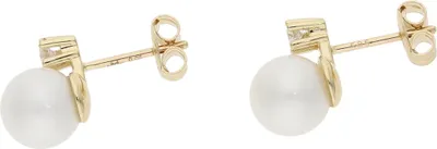Produktbild von JuwelmaLux Ohrstecker 585 Gelbgold mit Brillant und Süßwasser Zuchtperle JL10-06-1822