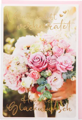 Produktbild von SUSY CARD Hochzeitskarte "Blumenstrauß"