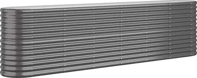 Image de vidaXL Lit surélevé Acier revêtu par poudre 260x40x68 cm Anthracite