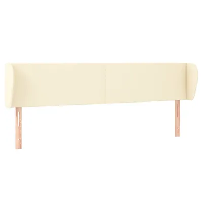 Produktbild von vidaXL Kopfteil mit Ohren Creme 163x23x78/88 cm Kunstleder