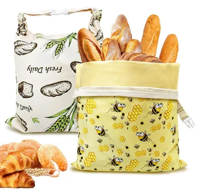 Produktbild von Solidchoice – Set mit 2 wiederverwendbaren Bienenwachstücher für Brot