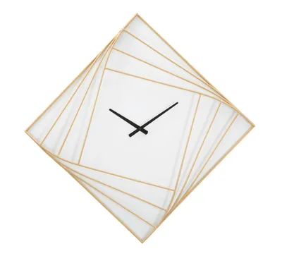 Image de Horloge murale Muro 85 x 85 x 6 cm métal or