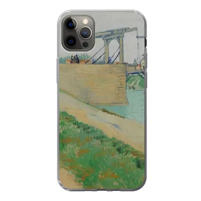 Produktbild von MuchoWow® Handyhülle Schutzhülle Hülle für iPhone 12 Pro Max Die Brücke von Langlois - Vincent van Gogh Silikon Softcase Handy Hülle - Hartschale