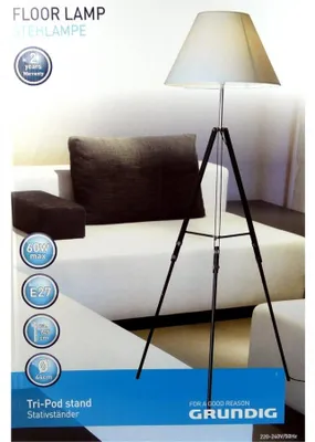 Produktbild von Stehlampe Stativständer 44x145cm Grundig weiss Standleuchte Lampe