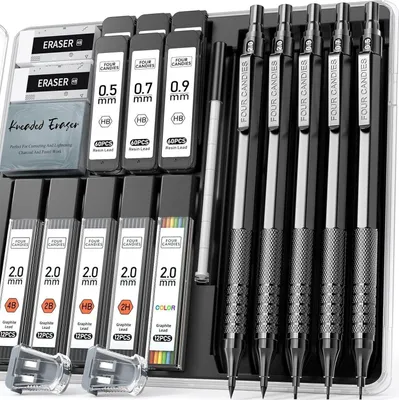 Zdjęcie produktu dla Zestaw ołówków artystycznych, opakowanie 5 sztuk, z 420 ołówkami, do pisania i rysowania