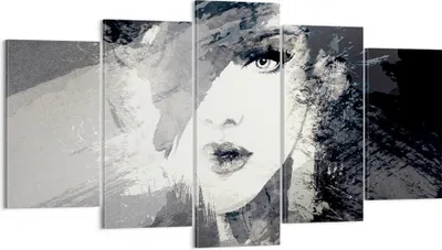 Produktbild von Bild auf Leinwand - Leinwandbild - Frau Gesicht - 160x85cm - Wand Bild - Wanddeko - Wandbilder - Leinwanddruck - Bilder - Kunstdruck - Wanddekoration - Leinwand bilder - Wandkunst - EA160x85-3757