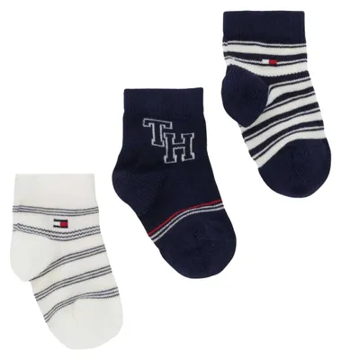 Productafbeelding van Tommy Hilfiger - Sokken voor baby's (3-pack) NA1091 (19-22 maanden) (Donker marineblauw)