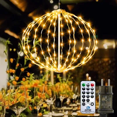 LED-Lichtkugel 30 cm, 124 LEDs, warmweiß, dimmbar, IP44