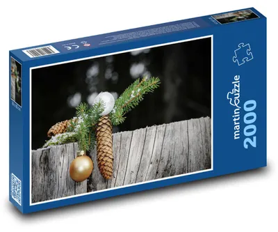 Obrázok produktu pre Puzzle 2000 Vianočná vetva s dekoráciami - martinpuzzle