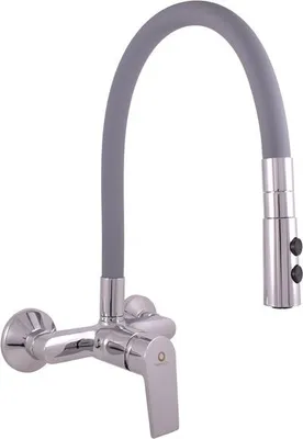 Obrázek produktu pro COLORADO - Dřezová baterie s flexibilním ramínkem, Chrom/Šedá CO102.5/12, RAV Slezák