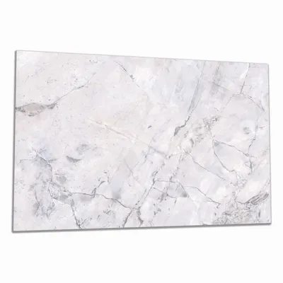 Produktbild von Wallario Herdabdeckplatte aus Glas, Größe 80 x 52 cm 1-teilig, Motiv Graue Marmor-Optik
