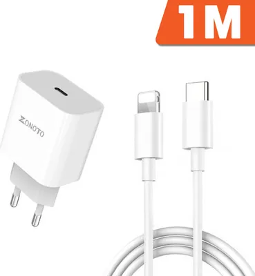 Obrázok produktu pre Nabíjačka 20W + 1m pre originálne Apple iPhone sieťové napájanie, USB-C Lightning nabíjacie kábel