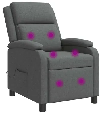 Produktbild von vidaXL Massage Relaxsessel Dunkelgrau Stoff