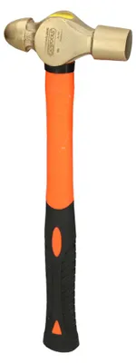 Produktbild von KS Tools BRONZEplus, Schlosserhammer, Aluminium-Bronze, Glasfaser, Orange, Schwarz, Bronze, 405 mm, 1,35 kg