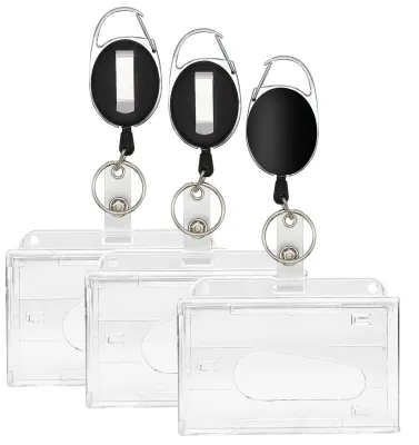 Produktbild von 3 Auswelter mit einziehbarem Schlüssel, Schlüsselring-Set, Auswelter mit Clip, ausziehbarer Schlüsselring, Karabiner und Gürtelclip zur Befestigung.