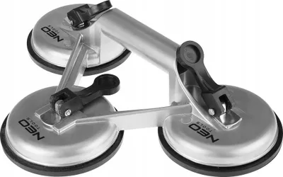 Produktbild von NEO TOOLS Windschutzscheiben-Saugnapf Triple 150 kg, Aluminium für Glas, Plexiglas, lackierte Platten, Kunststoffplatten, Durchmesser 120 mm