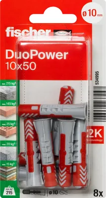 Produktbild von fischer Allzweckdübel DuoPower 10 x 50, 8 Stück