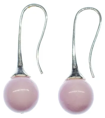 Produktbild von Rosa Perlen Ohrringe Miniblings Hänger schick Ohrschmuck Kugel Perle Edelstein hellrosa