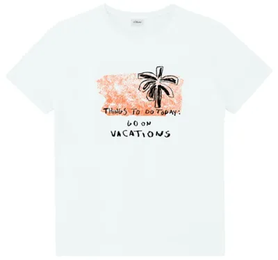 Productafbeelding van s.Oliver Junior T-shirt – Met opdruk aan de voorkant, ronde hals, regular pasvorm