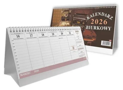 Produktbild von Schreibtischkalender 2026, horizontal, Modell SB1