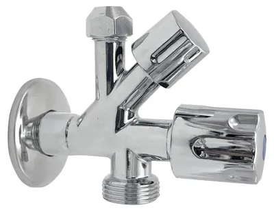 Produktbild von Bruckner Kombi-Ventil 1/2 "x3/4 "x3/8", Chrom