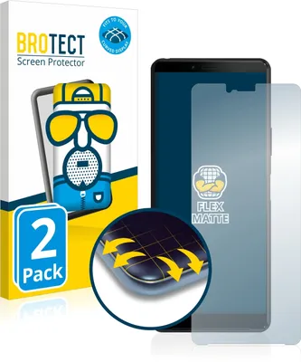 Produktbild von 2x BROTECT Fullscreen Schutzfolie für Sony Xperia 10 II Displayschutz Folie Fullcover Matt Entspiegelungsfolie