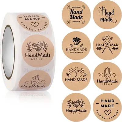Immagine prodotto di Adesivi decorativi etichette autoadesive Hand rotolo da 500 pezzi