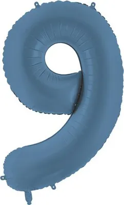 Obrázek produktu pro Fóliový balónek s číslem "9", 86 cm, tmavě modrý