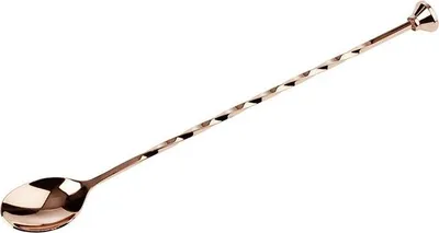 Produktbild von APS 93034 Barlöffel, Edelstahl, gedrehter Stiel, Kegel-Stößel am Kopfende, Länge 27 cm, Kupfer-Look