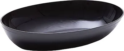 Produktbild von Einweg-Servierschüssel aus Plastik, oval, 945 ml, Schwarz, 1 Stück