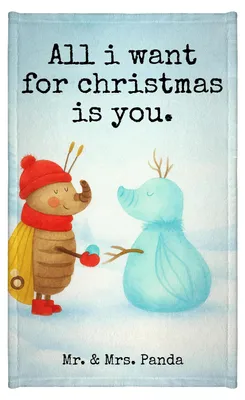 Produktbild von Mr. & Mrs. Panda Handtuch Nachtfalter Schneemann Design - Weiß - Geschenk, Weihnachtsgruß, Winter, Klein, Frotteetuch, Schnee, Weihnachten, gäste wc, Gäste-WC, Bauen