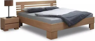 Produktbild von Buche Massivholzbett Premium 01 – 90 x 200 cm / buche-natur-lackiert