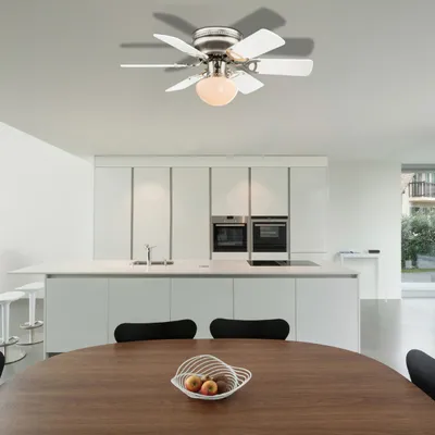 Obrázok produktu pre Globo Lighting ventilátor kovový nikel matný, 1x E27
