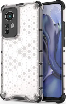Produktbild von Mobigear Honeycomb  Xiaomi 12 Hülle Hardcase Backcover Stoßfest - Weiß