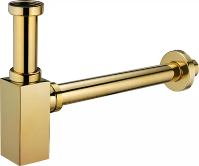 Zdjęcie produktu dla Mexen półsyfon umywalkowy kwadratowy, złoty - 79960-50