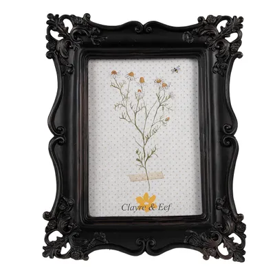 Produktbild von Clayre & Eef Bilderrahmen 13x18 cm Schwarz Kunststoff Glas