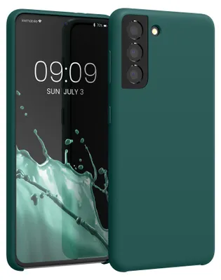 Produktbild von kwmobile Handyhülle für Samsung Galaxy S21 Hülle - Case Silikon - Kabelloses Laden - Schutzhülle Cover in Türkisgrün