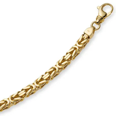 Produktbild von 8mm Armband Armkette Königskette aus 750 Gold Gelbgold 22cm Herren