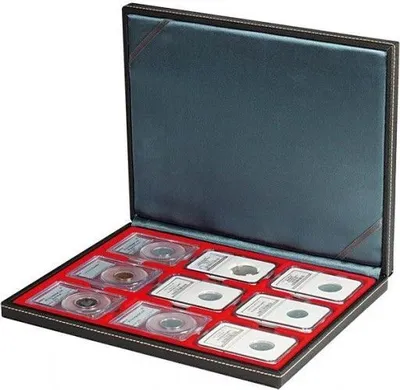 Produktbild von Lindner 2364-2619E NERA Münzkassette M für 9 Slabs-dunkelrot
