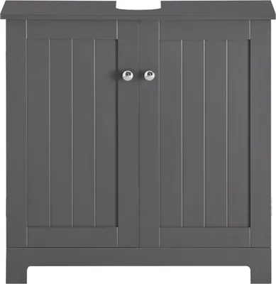 Obrázok produktu pre Skriňa pod umývadlo – kúpeľňová skriňa – 60 × 60 × 30 cm – pod umývadlo – samomontáž – tmavošedá