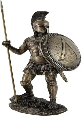 Produktbild von Dekofiguren Spartanischer Krieger Dekofigur Skulptur Handbemalt, mit Bronze überzogen | WU75963A1