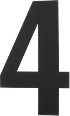 Produktbild von Hausnummer 4 XXL 500x2mm  Edelstahl mattschwarz